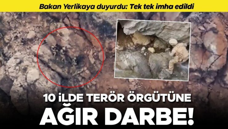 Terör örgütüne ağır darbe! Bakan Yerlikaya paylaştı: 58 mağara, sığınak ve depo imha edildi